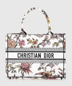 DIOR White cotton bag for women