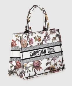 DIOR White cotton bag for women