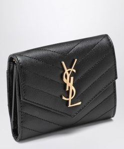 YSL Black Monogram small wallet