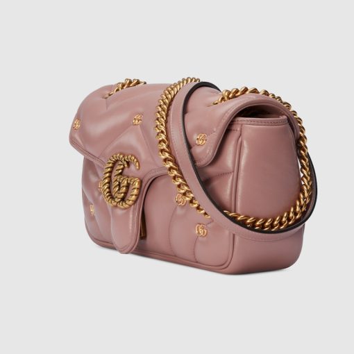 Gucci GG MARMONT SMALL ROSE BEIGE LEATHER BAG