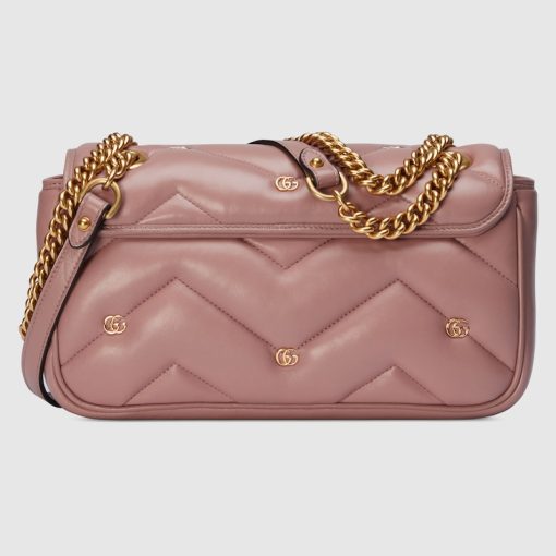 Gucci GG MARMONT SMALL ROSE BEIGE LEATHER BAG