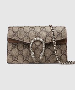 GUCCI GG Supreme Super Mini Dionysus Bag Taupe