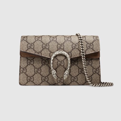 GUCCI GG Supreme Super Mini Dionysus Bag Taupe