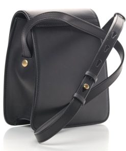 YSL Smooth Calfskin North South Kaia Satchel Black