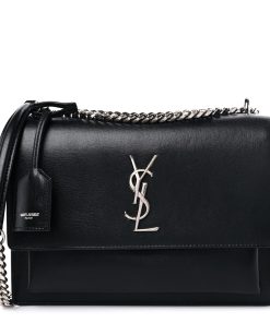 YSL Calfskin Medium Monogram Sunset Black