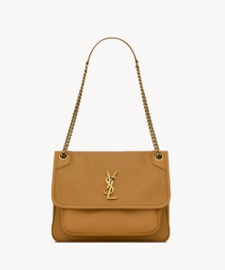 YSL NIKI MEDIUM IN GRAINED DARK SUN