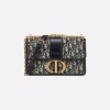 Dior Montaigne Chain Bag Blue Dior Oblique Jacquard