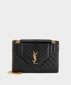 YSL Matelassé Leather Medium Envelope Bag