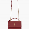 SAINT LAURENT Medium Red Sunset Satchel Bag