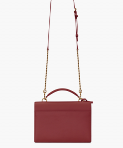 SAINT LAURENT Medium Red Sunset Satchel Bag