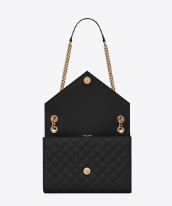 YSL Matelassé Leather Medium Envelope Bag