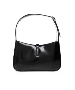 YSL Le 5 a 7 Hobo in Smooth Leather with Silver Hardware in Black