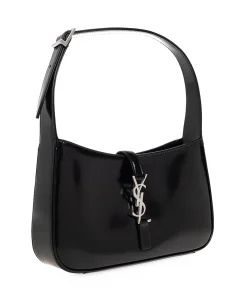 YSL Le 5 a 7 Hobo in Smooth Leather with Silver Hardware in Black