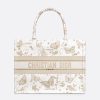 Dior Book Tote Butterfly Zodiac Motif Canvas White/Gold