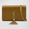 YSL PARIS Tan Leather Kate Tassel Wallet On Chain