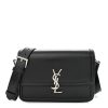 YSL Box Calfskin Medium Solferino Black