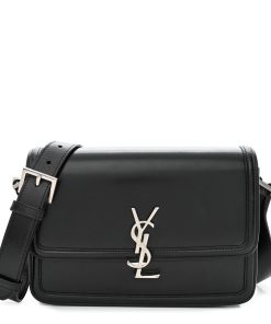 YSL Box Calfskin Medium Solferino Black