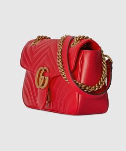 GUCCI GG MARMONT SMALL RED BAG