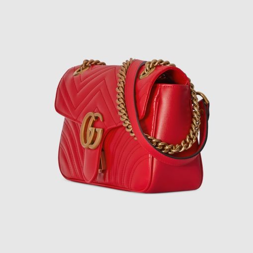 GUCCI GG MARMONT SMALL RED BAG