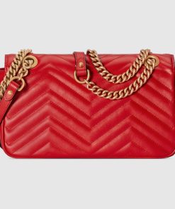 GUCCI GG MARMONT SMALL RED BAG