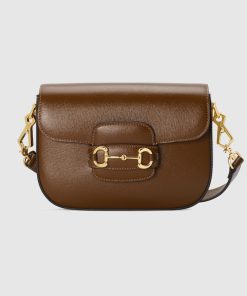 GUCCI HORSEBIT 1955 MINI BROWN BAG