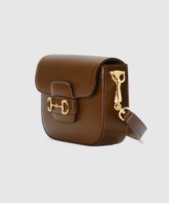 GUCCI HORSEBIT 1955 MINI BROWN BAG