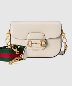 GUCCI HORSEBIT1955 MINI WHITE BAG