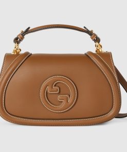 GUCCI BLONDIE SMALL BROWN TOP HANDLE BAG