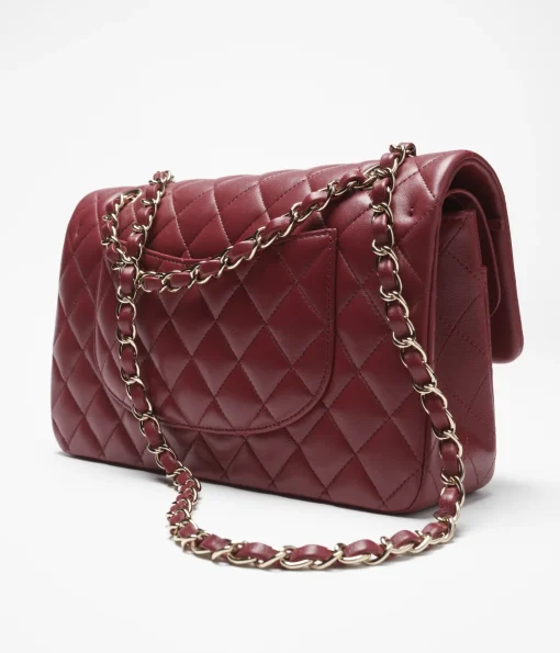 CAHNEL Classic Lambskin Burgundy Bag