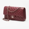 CAHNEL Classic Lambskin Burgundy Bag