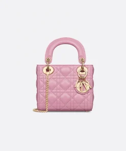 Dior Mini Lady Bag Hydrangea Pink Cannage