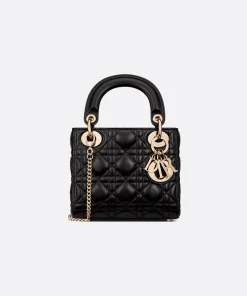 Dior Mini Lady Bag Black Cannage Lambskin