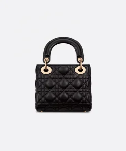 Dior Mini Lady Bag Black Cannage Lambskin