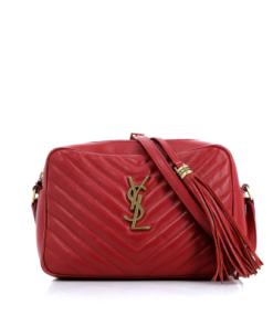 Saint Laurent Lou Red Leather Shoulder Bag