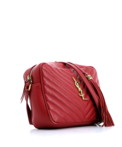 Saint Laurent Lou Red Leather Shoulder Bag