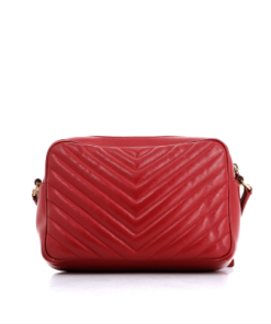 Saint Laurent Lou Red Leather Shoulder Bag