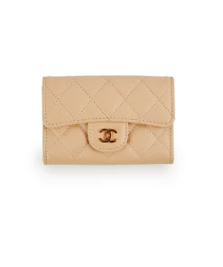 CHANEL CARD HOLDER BEIGE CAVIAR