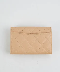 CHANEL CARD HOLDER BEIGE CAVIAR