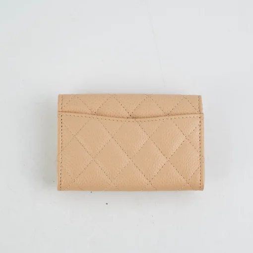 CHANEL CARD HOLDER BEIGE CAVIAR