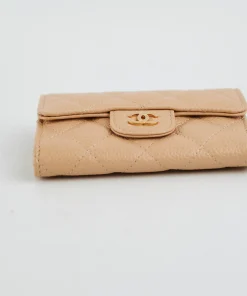 CHANEL CARD HOLDER BEIGE CAVIAR