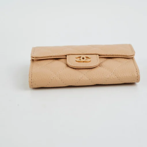 CHANEL CARD HOLDER BEIGE CAVIAR