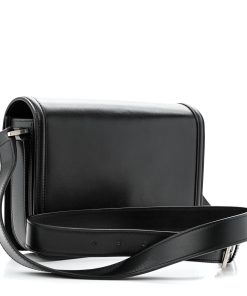 YSL Box Calfskin Medium Solferino Black