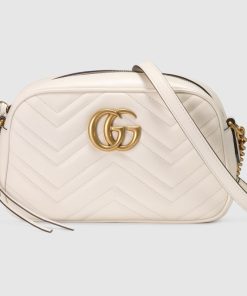 GUCCI GG MARMONT SMALL WHITE BAG