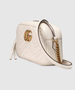 GUCCI GG MARMONT SMALL WHITE BAG