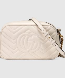 GUCCI GG MARMONT SMALL WHITE BAG