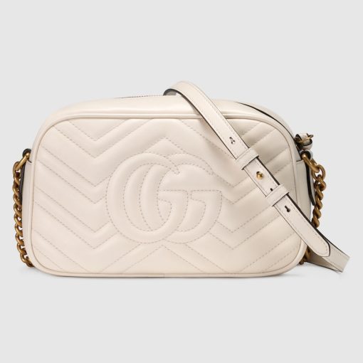 GUCCI GG MARMONT SMALL WHITE BAG