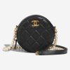 Chanel Round Clutch Calf Black