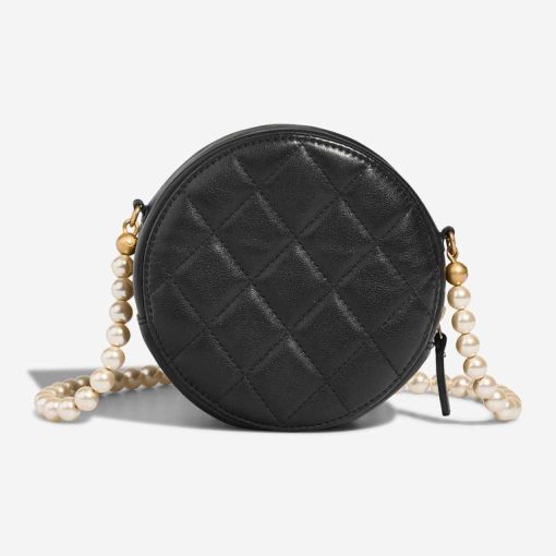 Chanel Round Clutch Calf Black