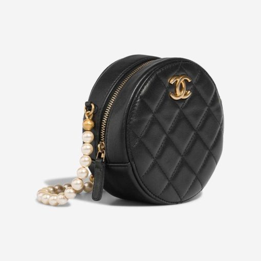 Chanel Round Clutch Calf Black