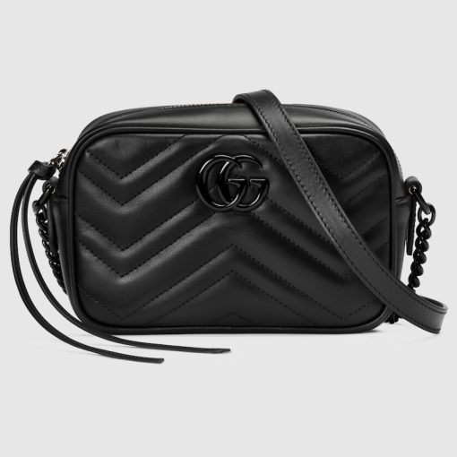 GUCCI GG MARMONT MINI BLACK BAG